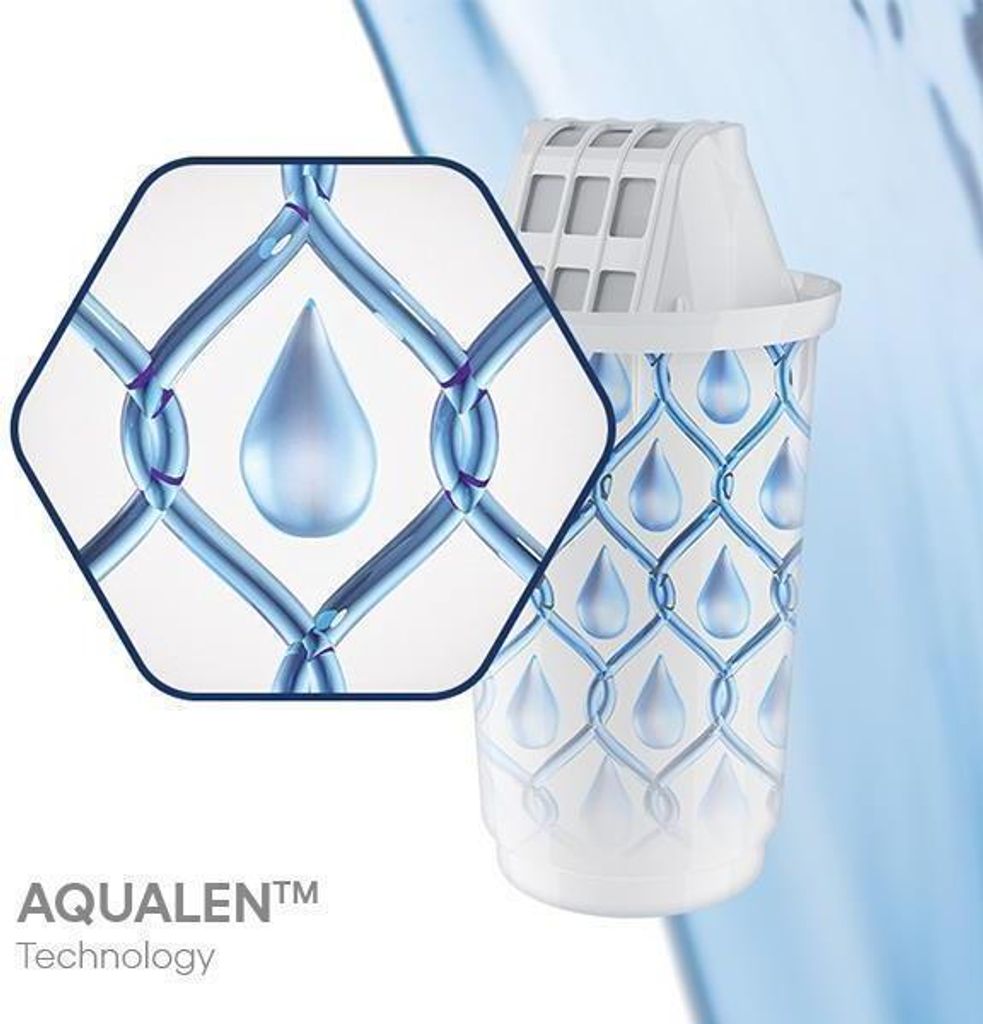 AQUAPHOR PRESTIGE Tischwasserfilter - Kannenfilter blau mit A5 Wasserfilter-Kartusche fr bis zu 350 Liter frisch gefiltertes Wasser