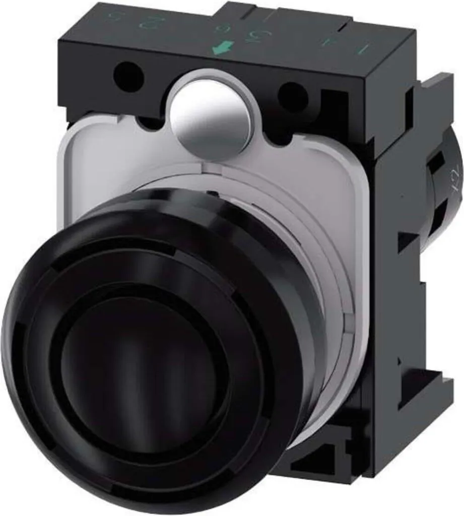 Siemens 3SU1200-6KB10-1AA0 Détecteur Acoustique 22mm Rond Noir