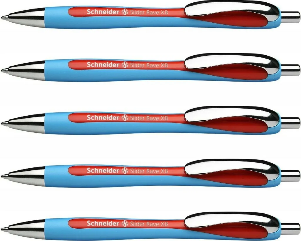 Penne Schneider Slider Rave Rot 5 Stk - Kit Scrittura Veloce 755XB