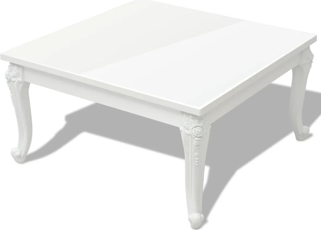 vidaXL Couchtisch 80x80x42 cm Hochglanz-Weiß Produktbild 4