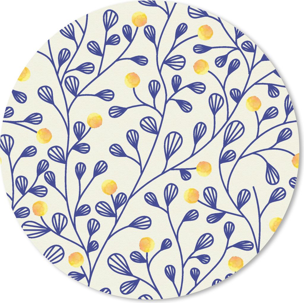 MuchoWow Mauspad Mousepad Muster - Gelb - Minimalistisch 20x20 cm - Mousepads - Maus Mat - Pad - Mausunterlage - Schreibtischmatte