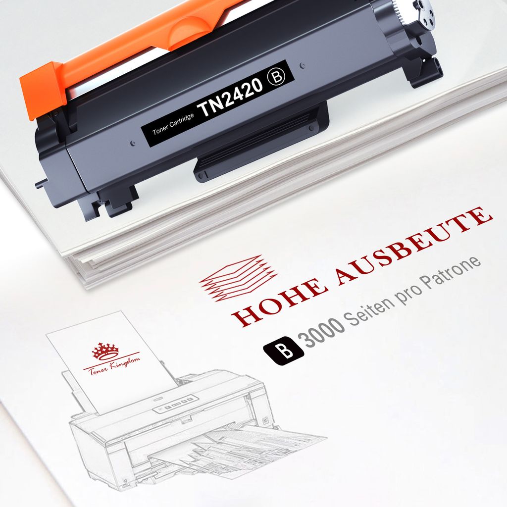 2 Stuks TN2420 TN2410 Compatibele Toner Voor Brother Printers - Hoge Opbrengst Zwart