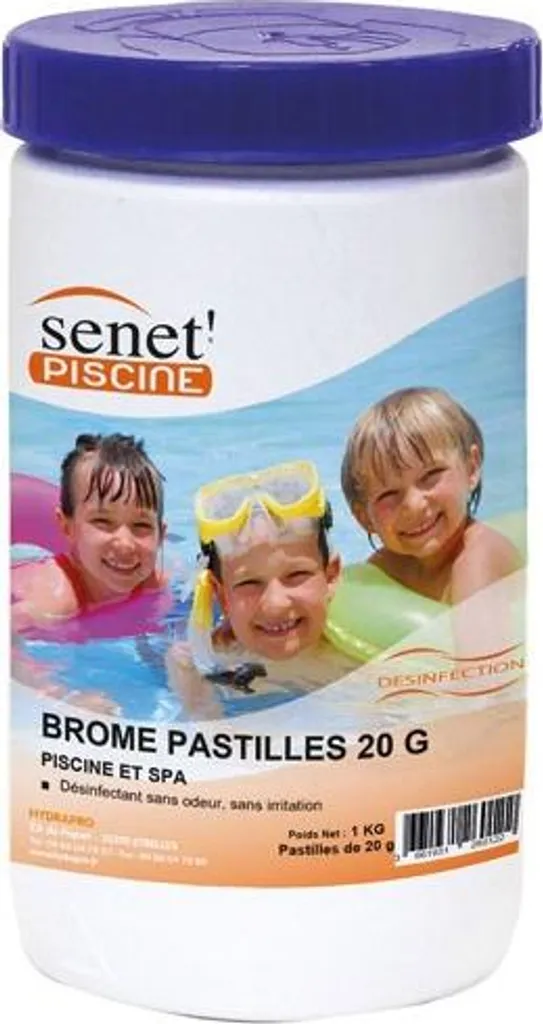 Brome Pastilles 20g Hydrapro 1kg : Stop aux Odeurs de Chlore et Yeux Rouges