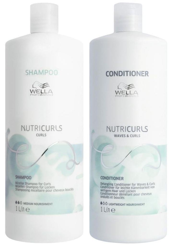 Wella Professionals Nutricurls Set - Shampoo 1000 ml + Produktbild 