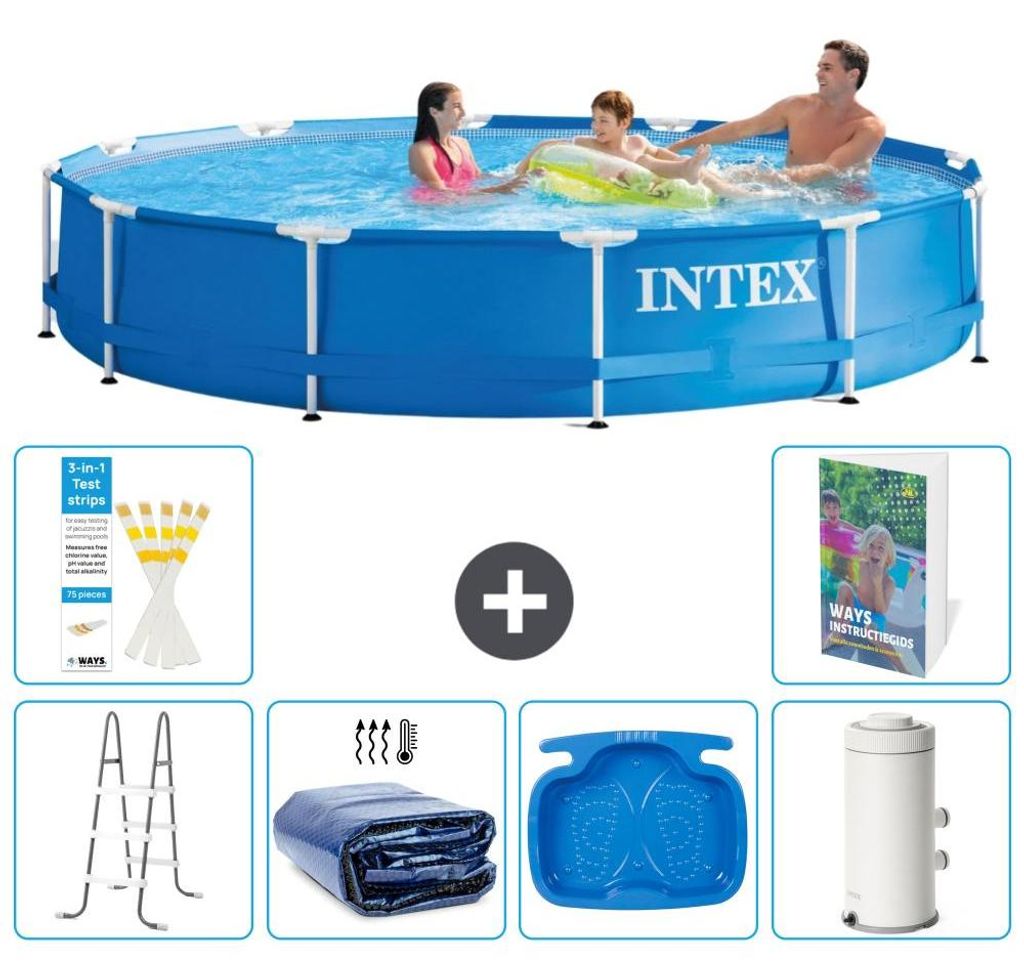 Frame Pool Rund - 366x76 cm - 7-teilig S144