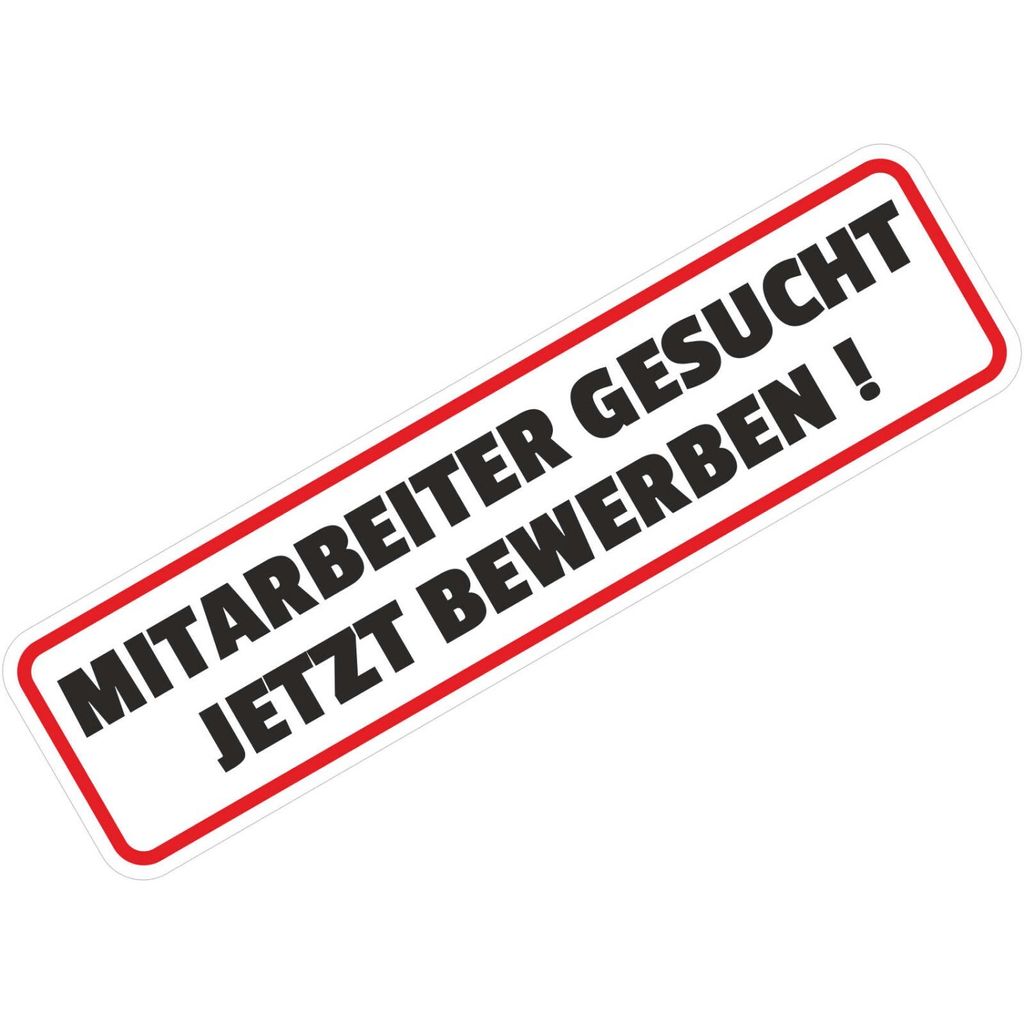 Aufkleber Mitarbeiter gesucht Autoschild 47x12 cm Produktbild 