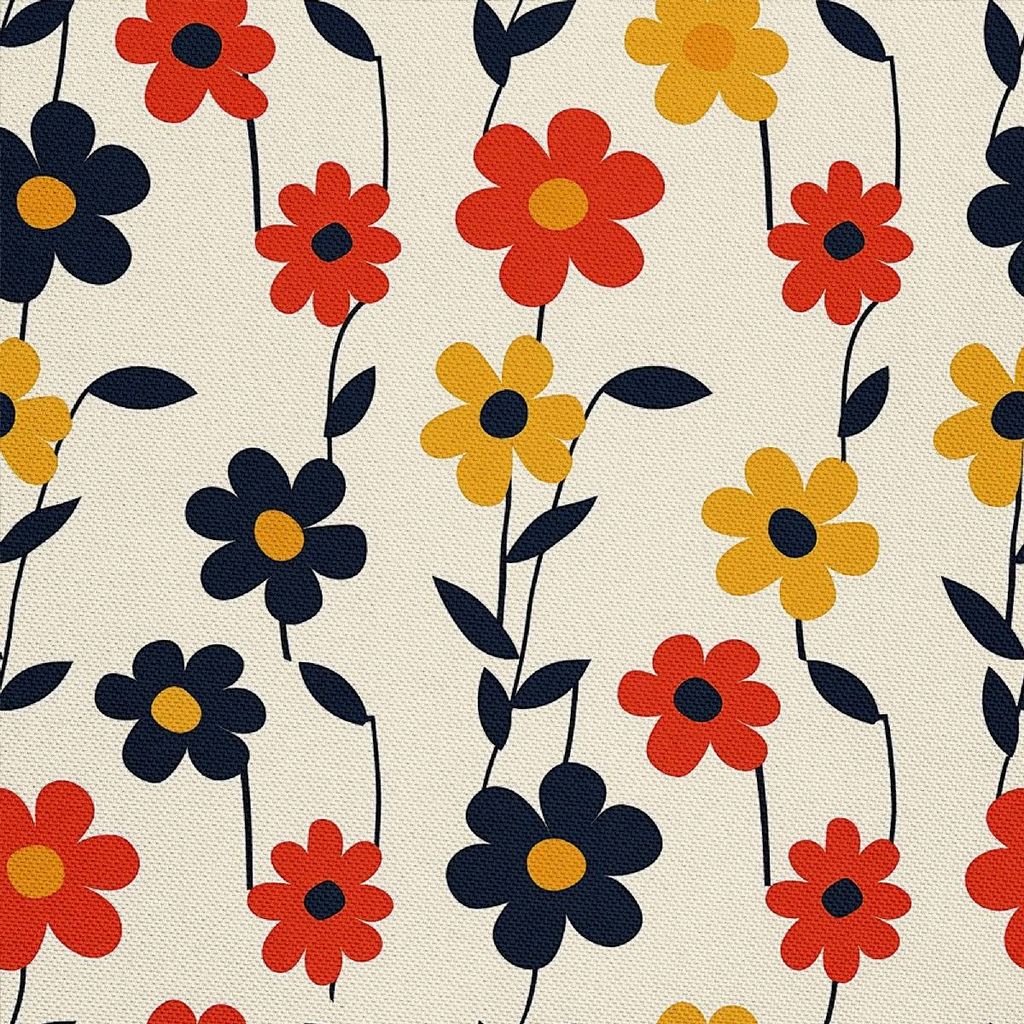 OUTDOOR DEKOSTOFFE OXFORD - Motiv Blumen I DX5229