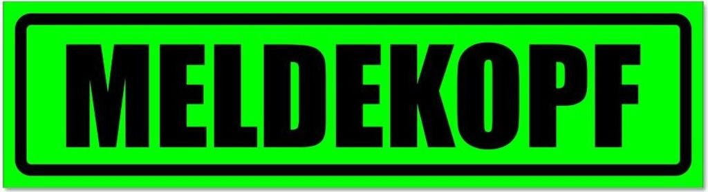 Kiwistar - Autoaufkleber - Grün - Schwarz - 20 x 5,3 cm - Meldekopf invertiert - Hinweis Aufkleber Sticker für Auto, Kfz, Fahrrad, PKW, LKW