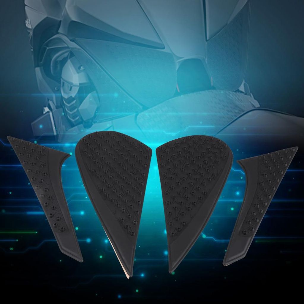 Tank Traktionskissen, Kraftstoffgriffe Seitenaufkleber Langlebiger Gaskniegriffe Beschützer mit ultra-stickiger Klebstoffrücken zum Schutz