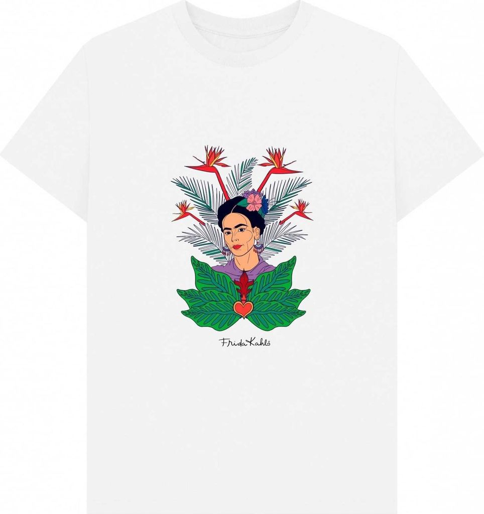 Frida Kahlo - T-Shirt für Herren/Damen Uni PN1412 (L) (Weiß)
