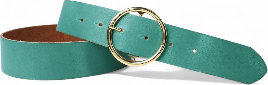 FRONHOFER Damen Ledergürtel 4 cm runde vergoldete Gürtelschnalle, echt Leder