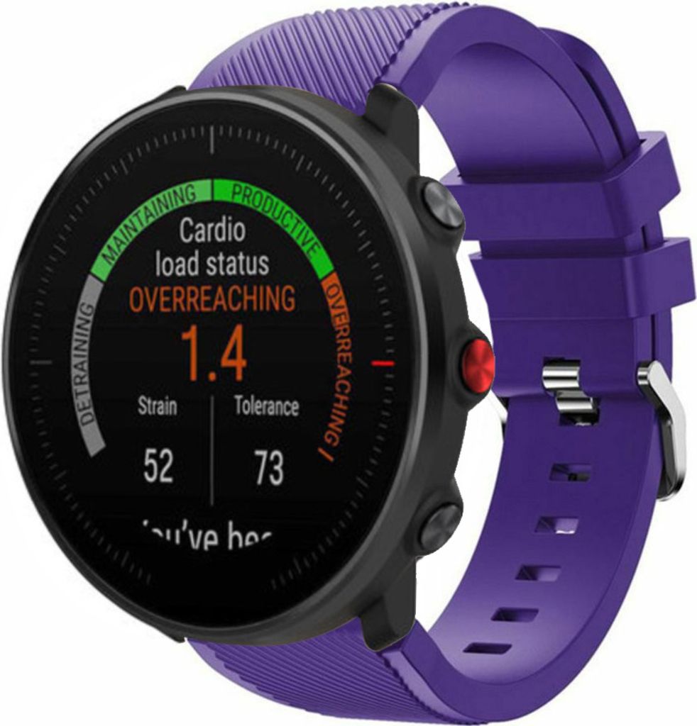 Strap-it Polar Vantage M Twill Silikonarmband (Violett)