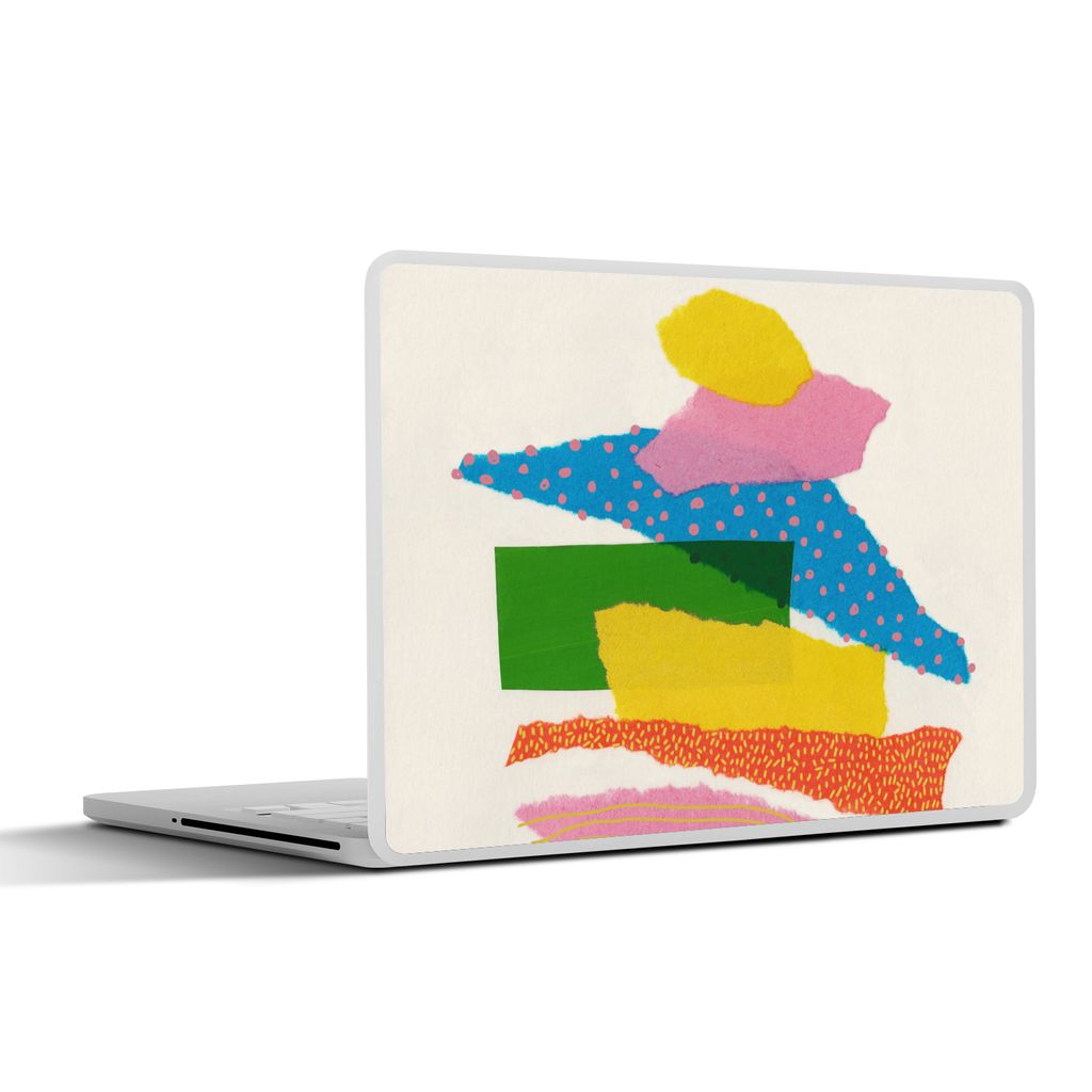 MuchoWow Laptop Aufkleber Sticker Cover Abstrakt - Kunst - Formen - Regenbogen 36.5x27.5 cm - Laptop-Sticker