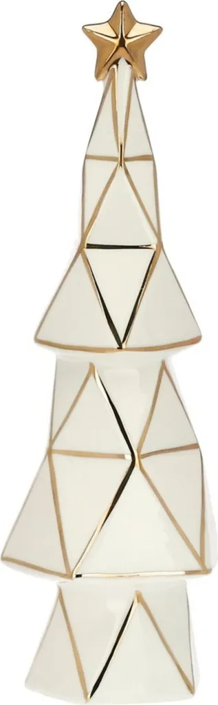 Petit Sapin de Noël Décoratif en Porcelaine Blanche - Déco de Table