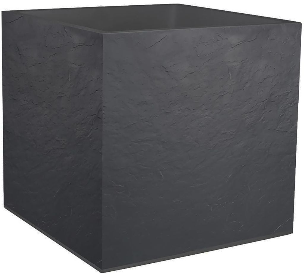 EDA Pflanzgefäß VOLCANIA quadratisch 395 mm anthrazit Produktbild 