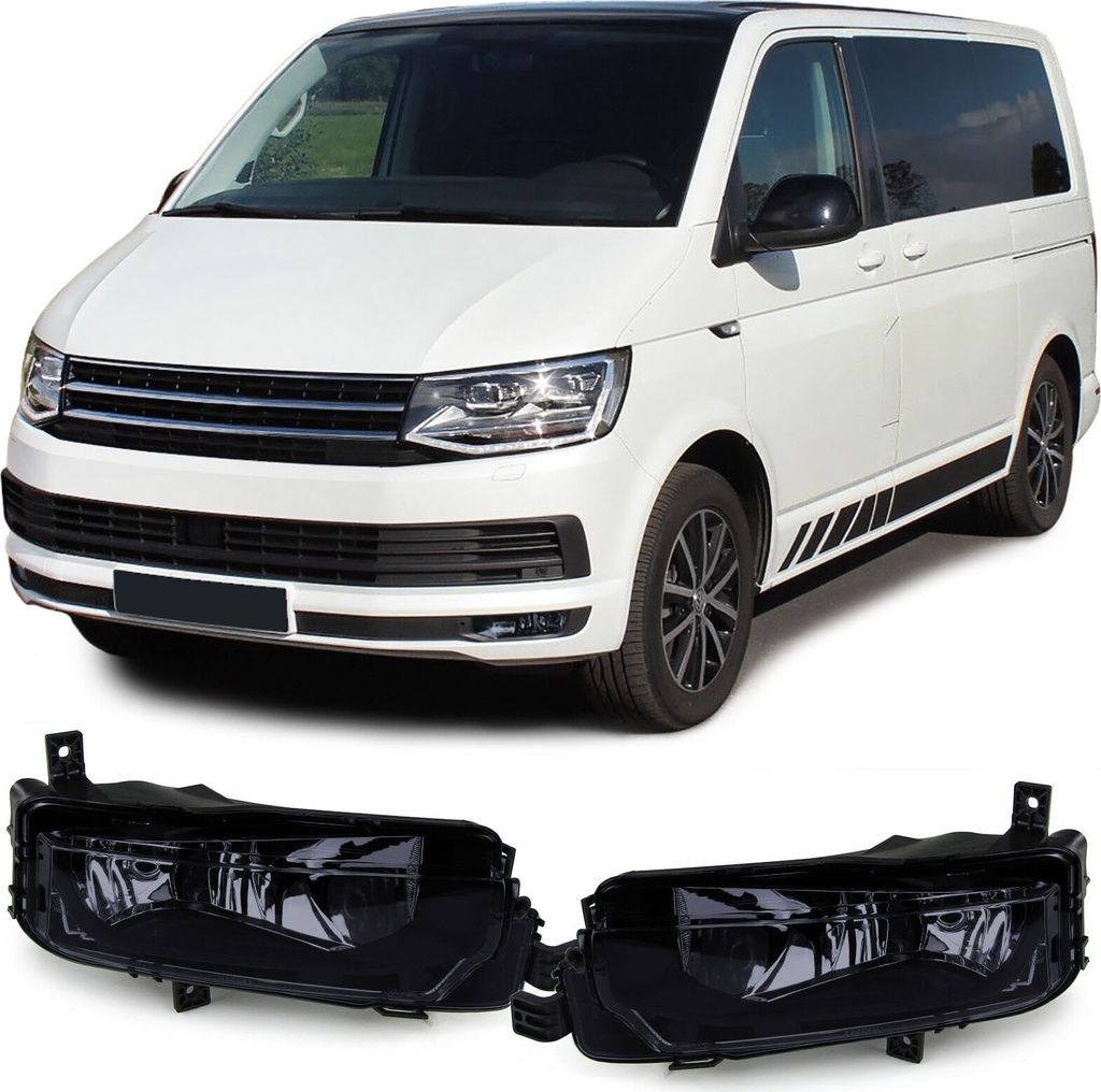 Klarglas Nebelscheinwerfer Schwarz Smoke Paar für VW T6 Bus Produktbild 
