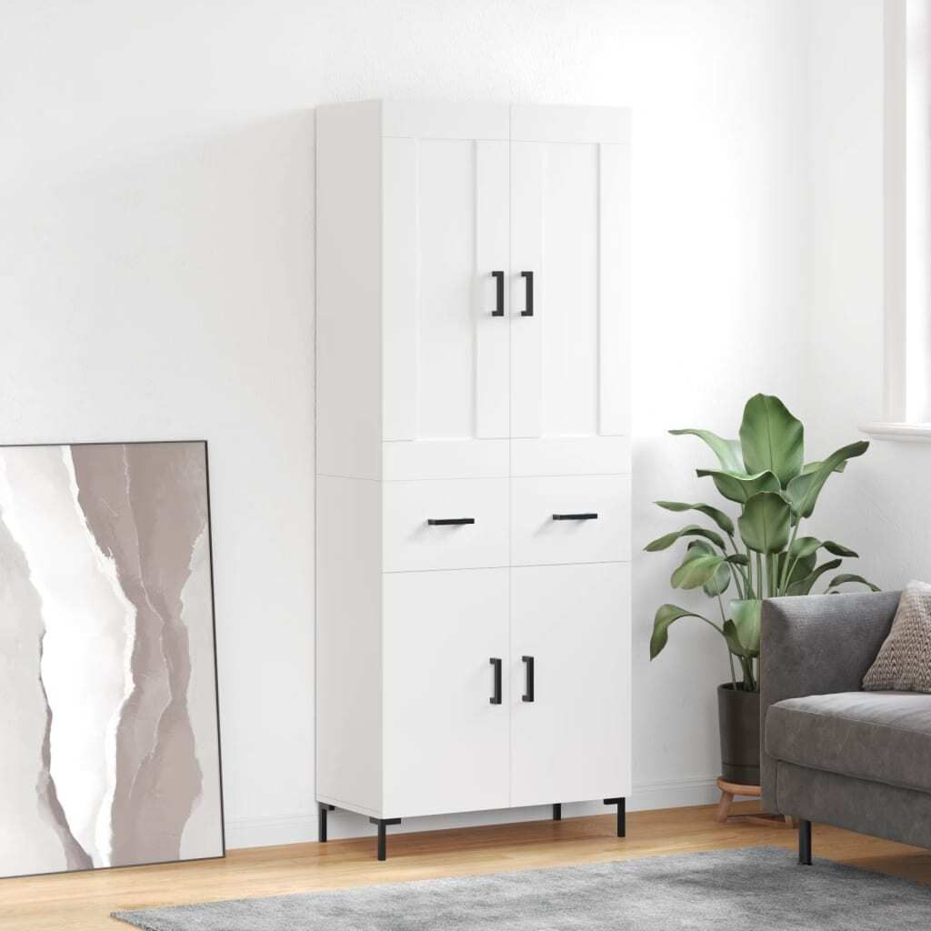 Maison Exclusive - Highboard Weiß 69,5x34x180 cm Holzwerkstoff