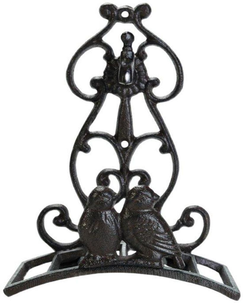 Gietijzeren Wandmontage - Decoratief slangenrek für Innen- und Außenbereiche. Vogelkraanslangrek aus Edelstahl.
