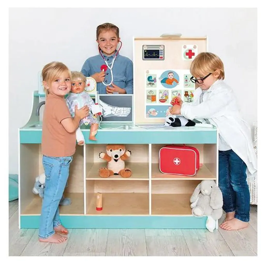 Station médicale Beleduc 3 en 1 avec cartes d'action pour enfant