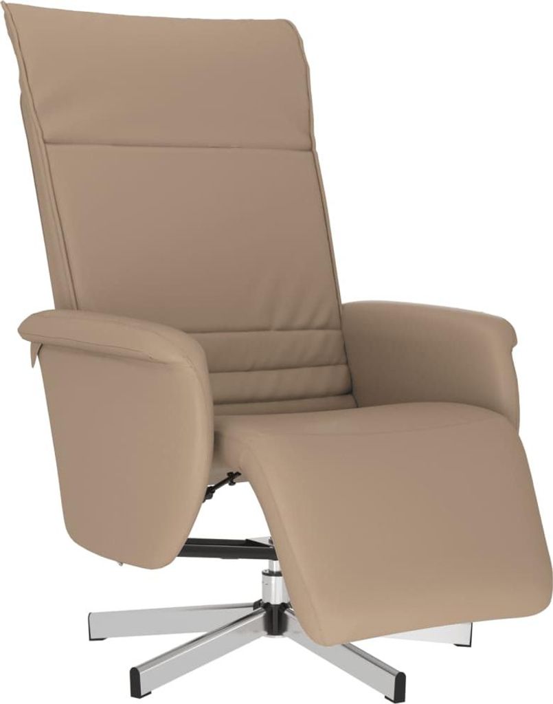 vidaXL Relaxsessel mit Fußteil Cappuccino-Braun Kunstleder
