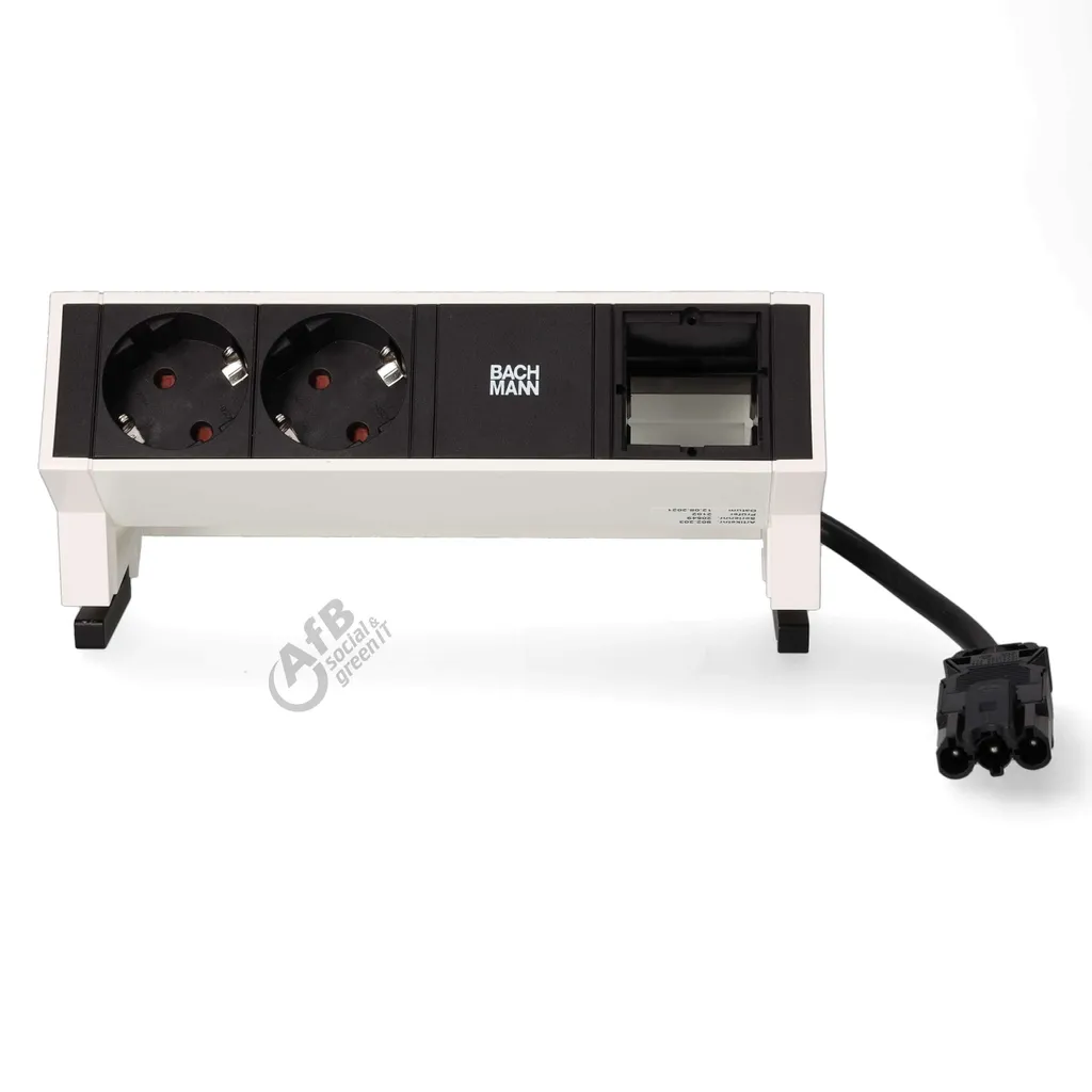 Solution Connectique Bureau BACHMANN DESK 3 Prises Fixation 10 cm - 7