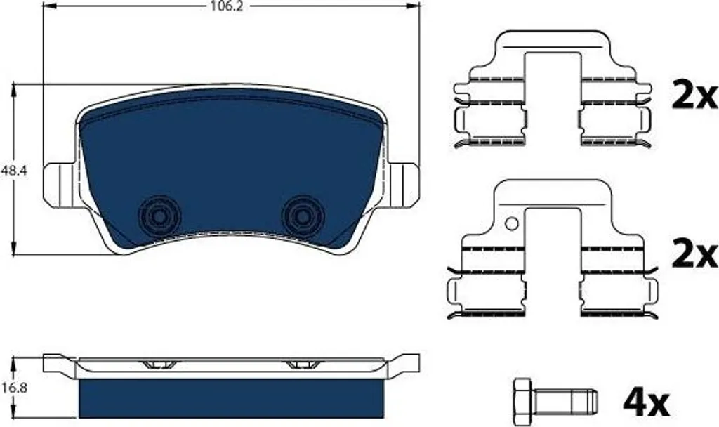 Stop bruits et vibrations : Plaquettes TRW GDB1685BTE pour Volvo V60