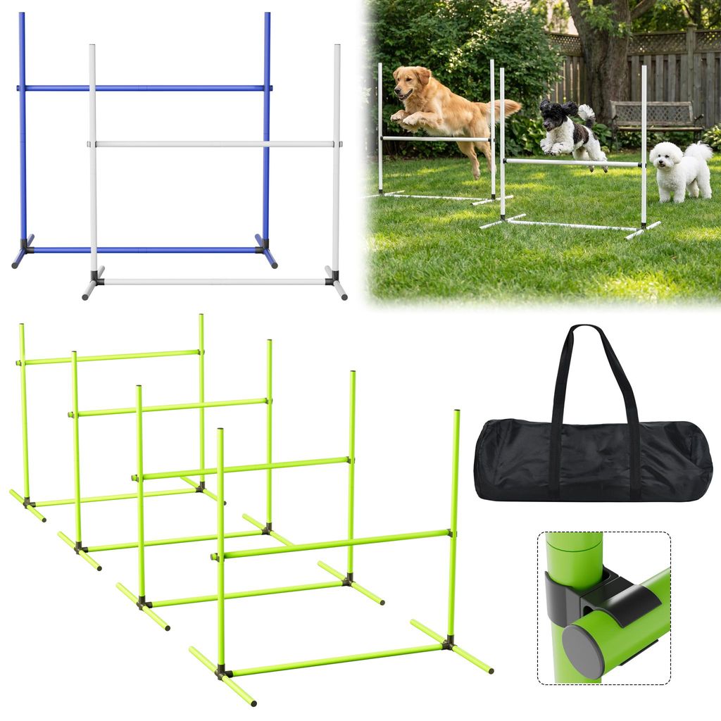 UISEBRT Agility Hürdenset für Hunde 4 Stück Grün, Produktbild 