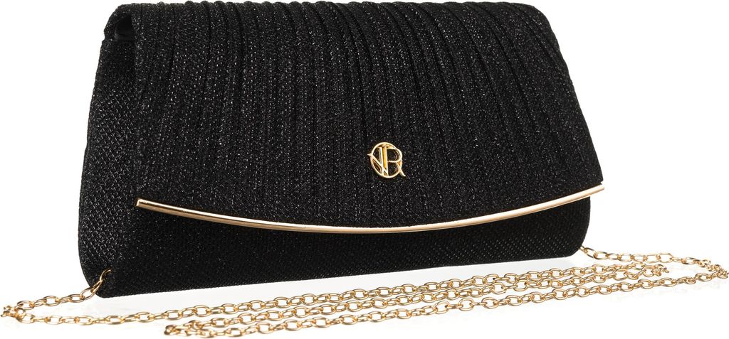 Rovicky Damen-Clutch Schwarz R-XS027-4429 Glitzer