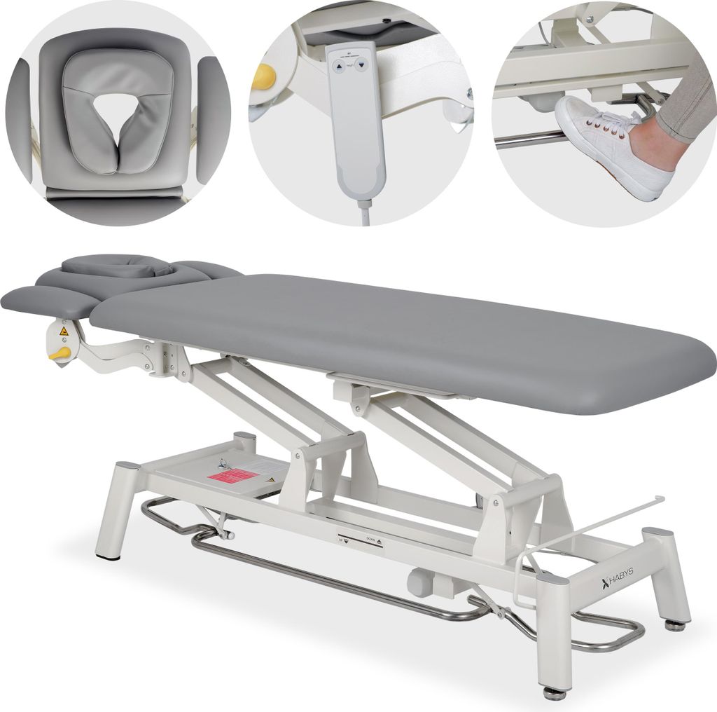 Habys Proxima V4 Ergo | Elektrische Massageliege Therapieliege | Handfernbedienung Steuerrahme | Höhenverstellbare 4-Segmente | 198 x 68 cm