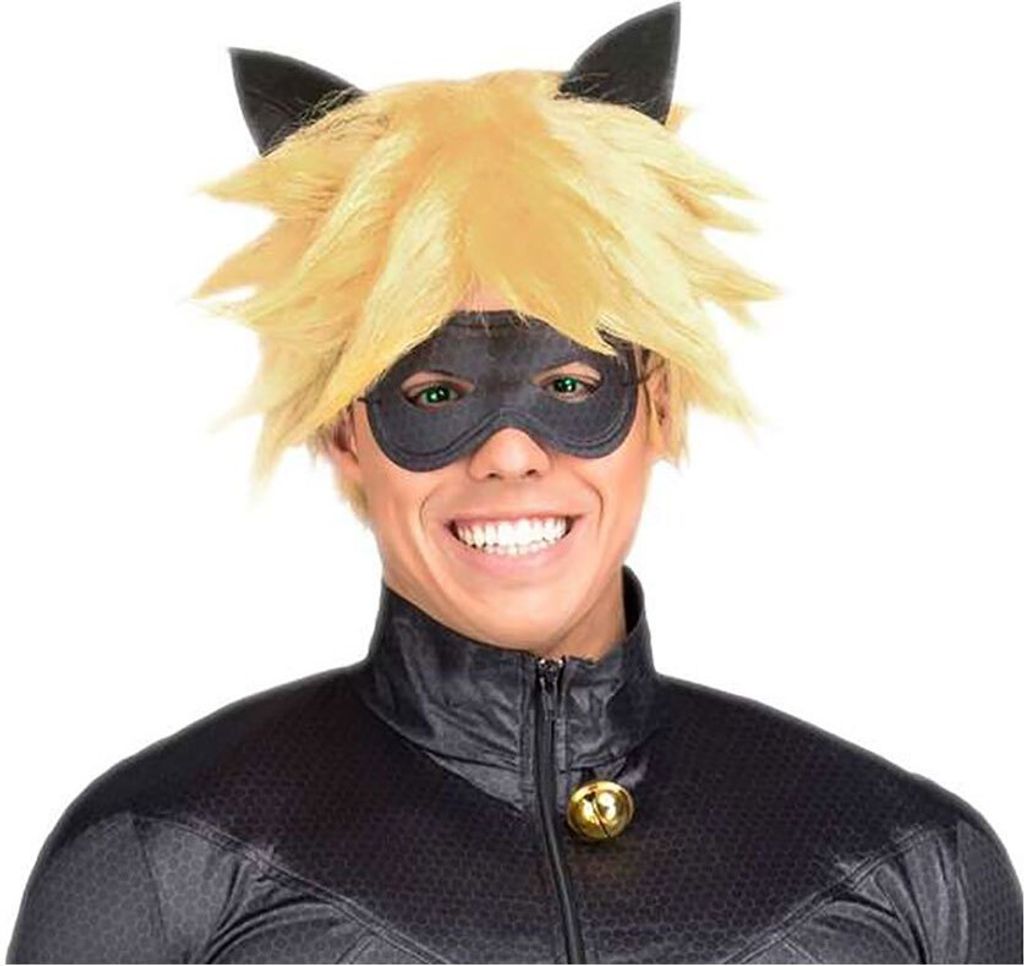 Mom Cat Nairo Perücke Mit Maske Nach Maß Schwarz  Schwarz Produktbild 