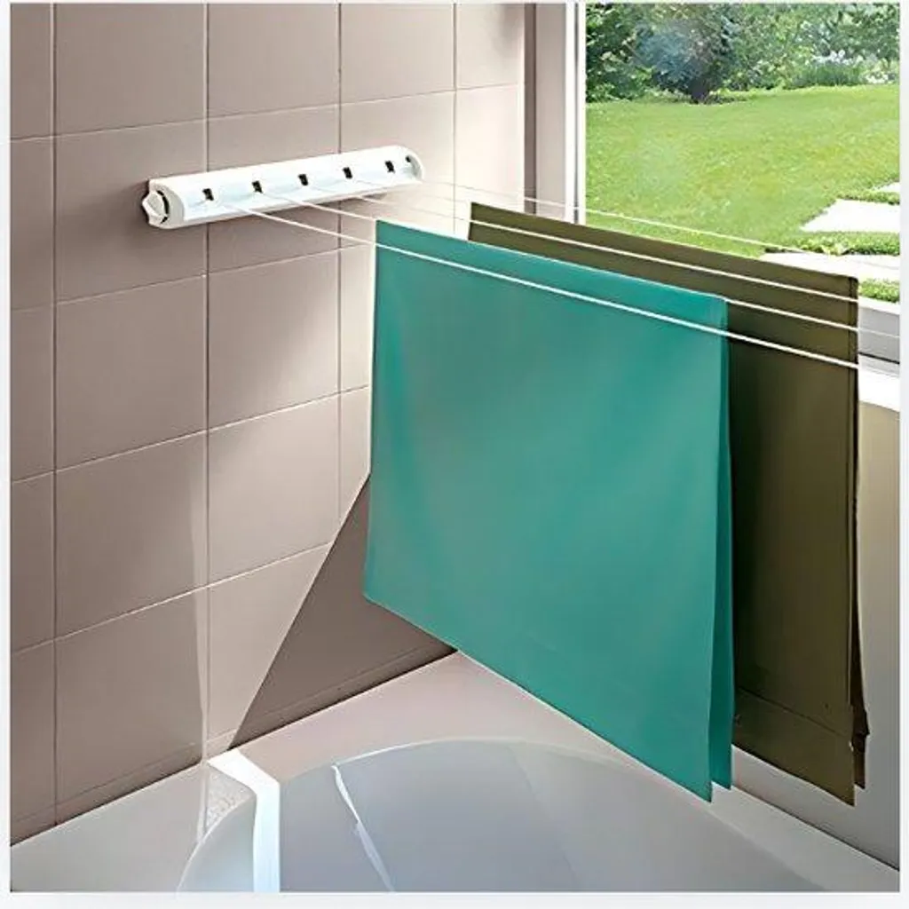 Séchoir à linge mural blanc pour balcon et salle de bain - Oprolbar