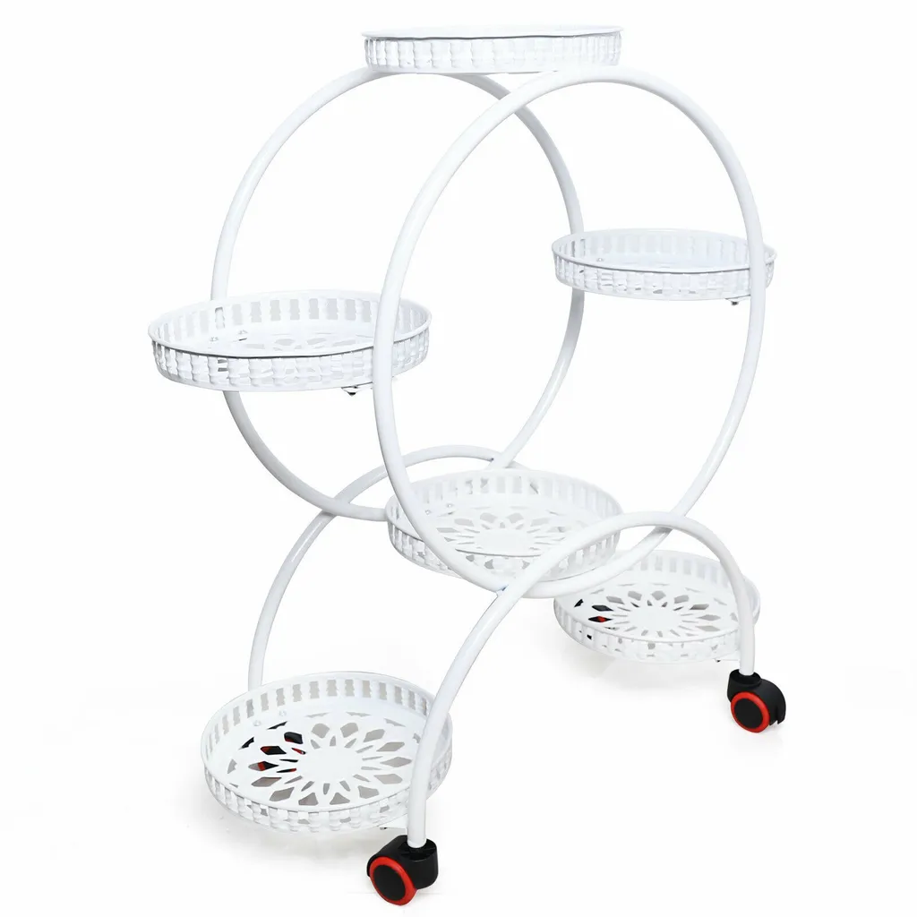 Support de plantes vertical 6 pots en fer pour optimiser petit espace - 5