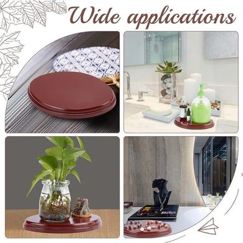 Petit Socle Bois Naturel Ovale - Support Design pour Minéraux et Bijoux