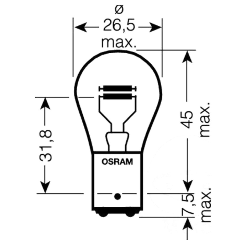 Osram Glühlampe, Blinkleuchte hinten 7528ULT-02B Produktbild 