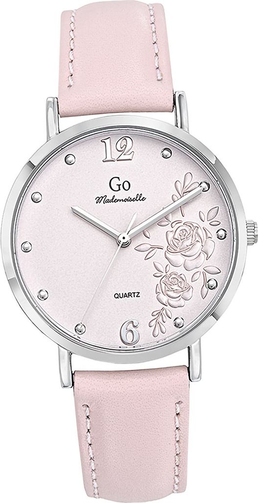 Modische Damen Uhr Girl Only Quarz Armbanduhr Rosa Lederarmband Blumen Design D2UGO699452