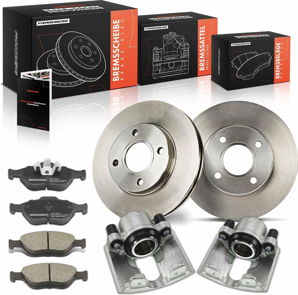 Pack Freins Ford Fiesta : Étriers avec Disques et Plaquettes Anti-Bruit