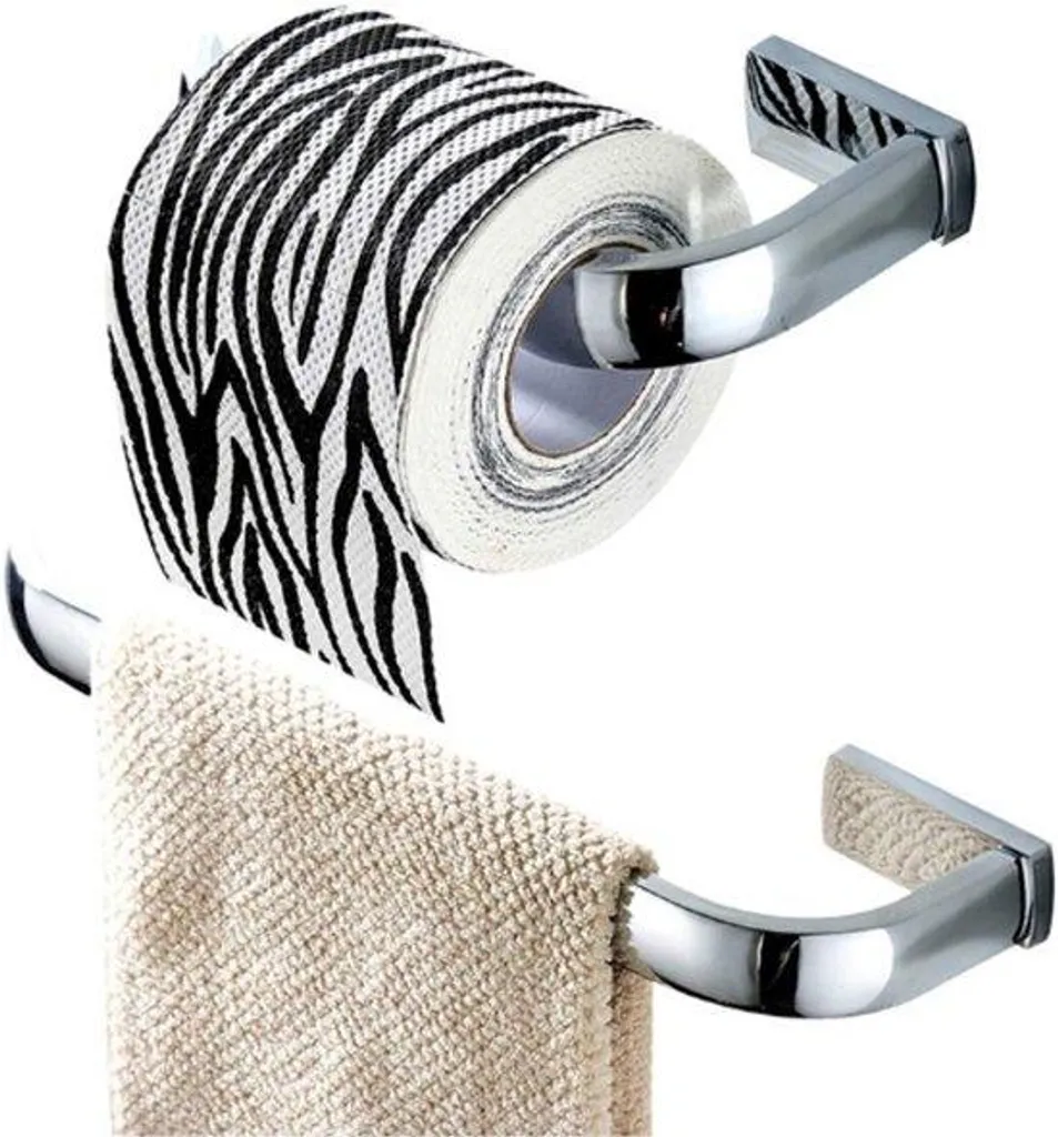 Aménager sa salle de bain : ensemble 2 pièces porte-serviette chrome