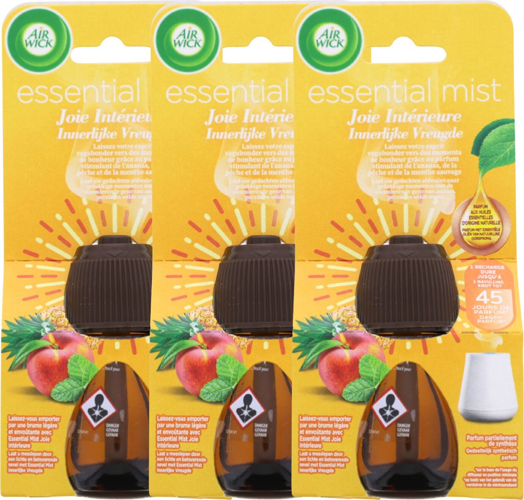 Air Wick Essential Mist Innere FreudeAnanas & Wildminze Nachfüller Aroma Öl je 20ml erfrischend