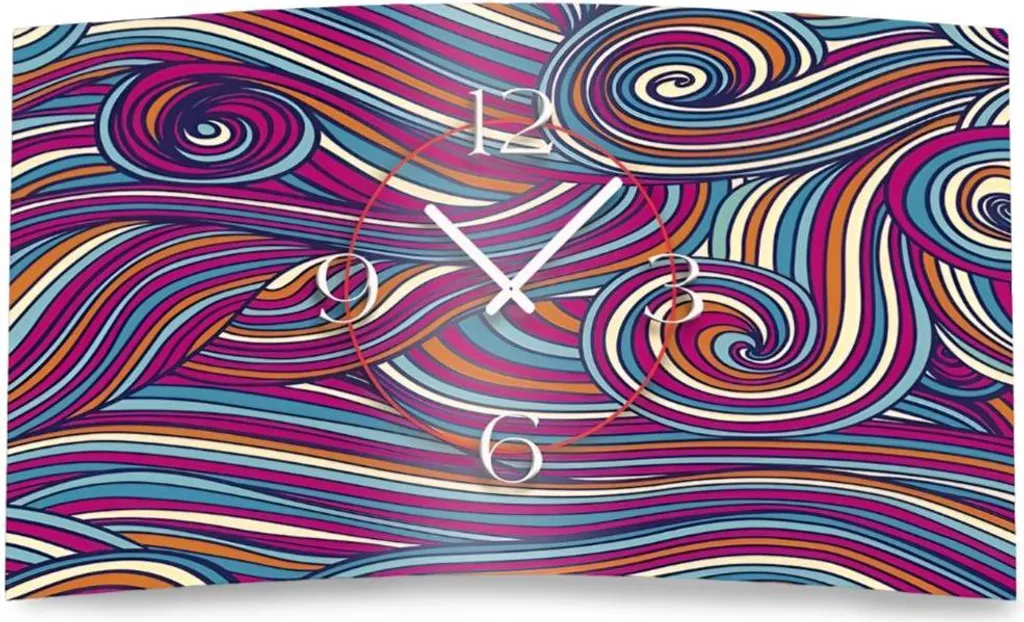 Horloge murale design Zentangle 3d-0144 colorée silencieuse dixtime