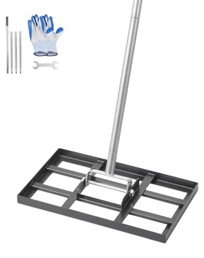 Outil de nivelage gazon pour terrain de golf et jardin avec manche inox