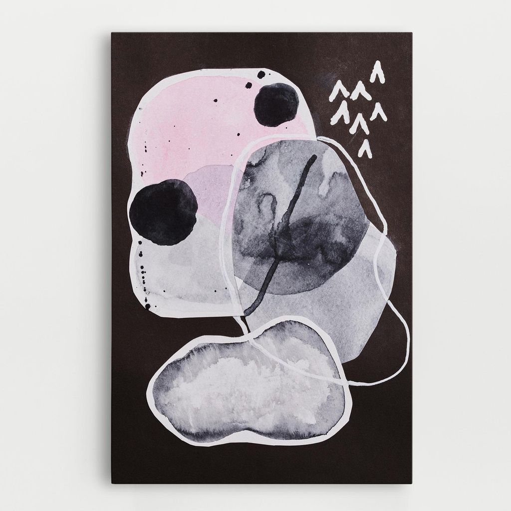 ARTHUB Leinwandbild 50x70 cm, Abstract Collage | Wohnzimmerdekoration, Hängende Bilder, Wanddekoration, Heimdekoration, Abstrakte, Abstrakte Kunst