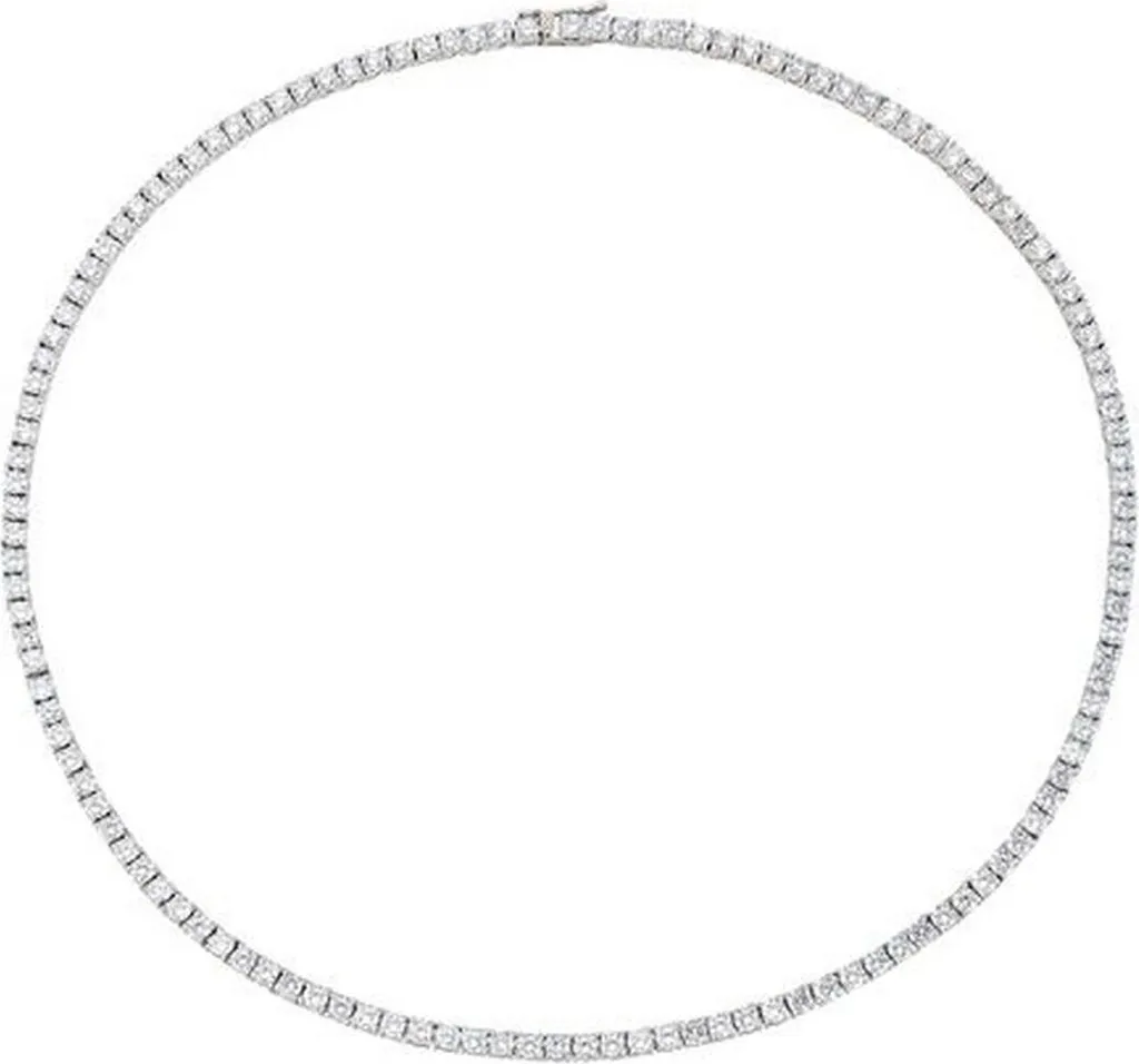 Sautoir en Argent Amen pour Femme - Collier avec Pendentif Géométrique