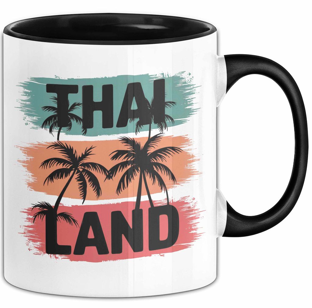 Bangkok Thailand Tasse Geschenk Lustige Geschenkidee Spruch (Schwarz)