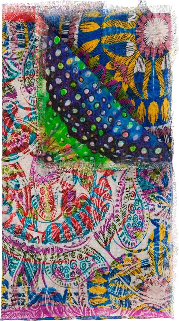 Sciarpa Passigatti Viola da Donna con Stampa: Foulard di Marca Online - 2