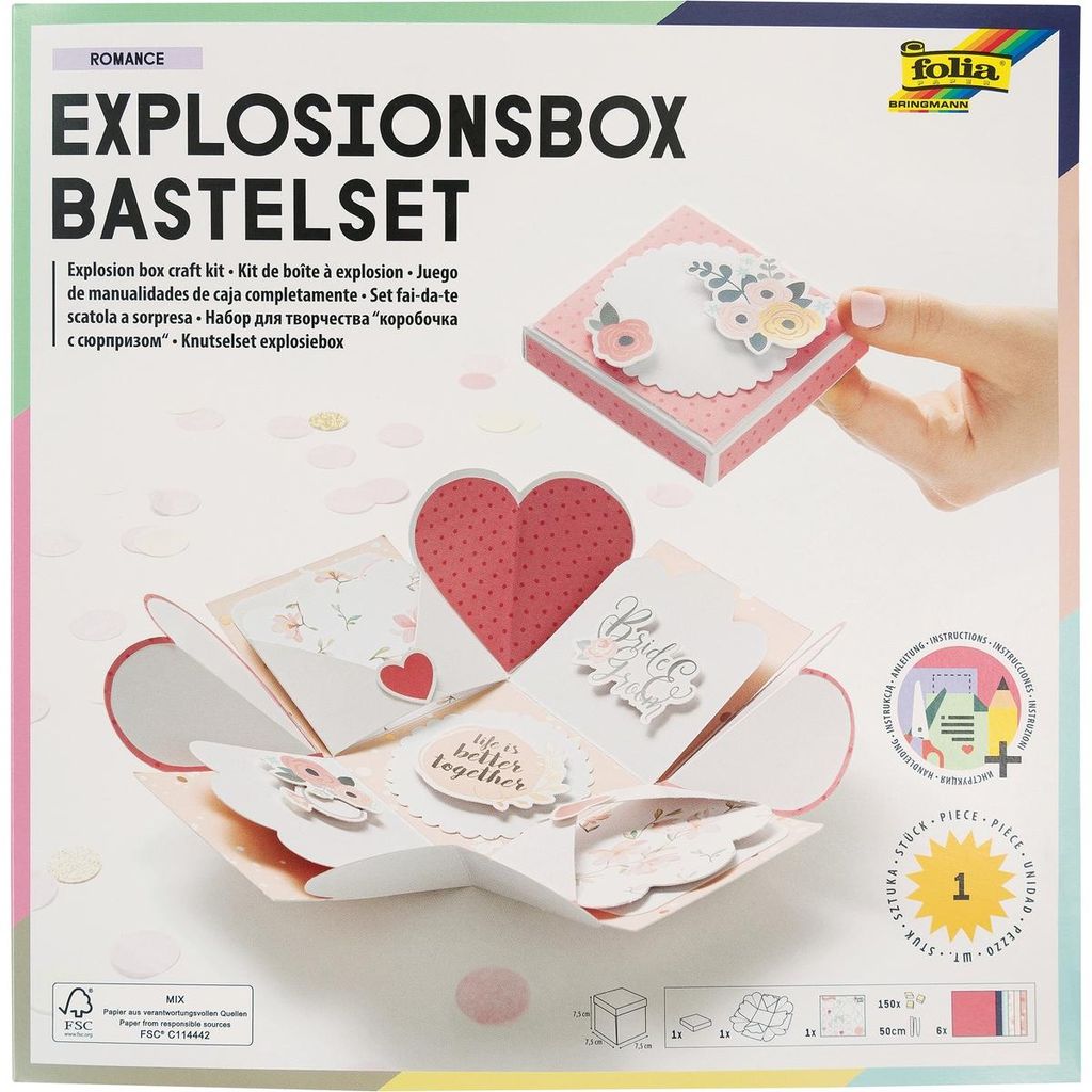 Folia 11610 - Geschenkverpackungsbox - Mehrfarbig - Abbildung - Papier - Liebe