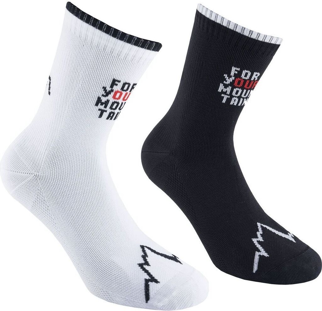 For Your Mountain Socks, Style 69R, Farbe 999000 Black/White, Größe S, La Sportiva