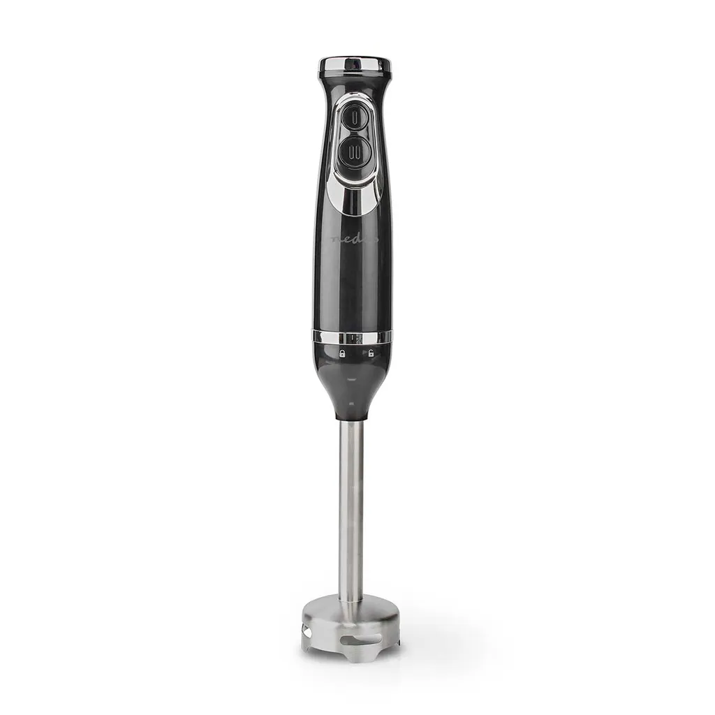 Nedis Stabmixer 600W Mixeur Plongeant Noir avec Pied Amovible en Métal