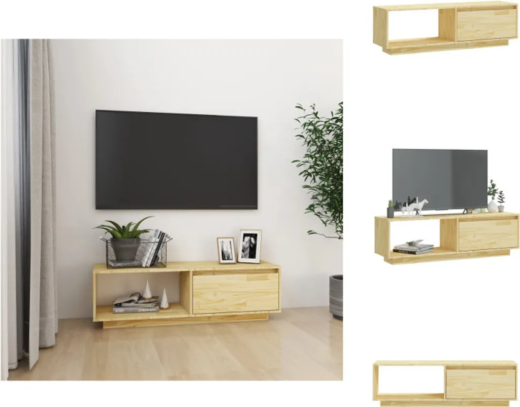 vidaXL Mobile TV in Legno Massiccio Pino 110cm | Offerta Online Subito