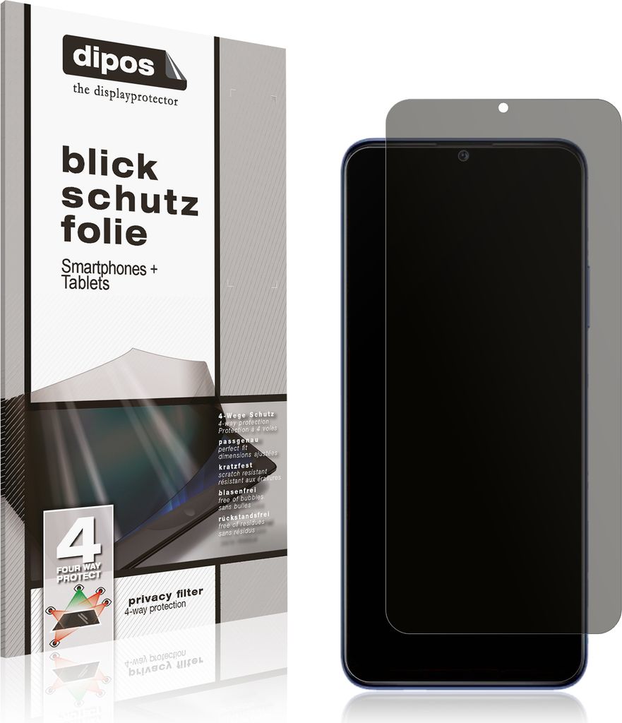 Schutzfolie für Wiko 10 mit Sichtschutz Blickschutz Folie