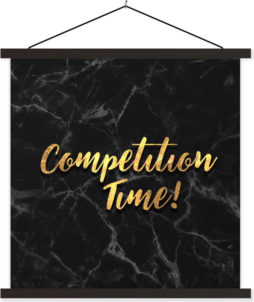 MuchoWow Textilposter Aktion - Gold - Marmor 90x90 cm mit schwarzem Rahmen - Magnetisches